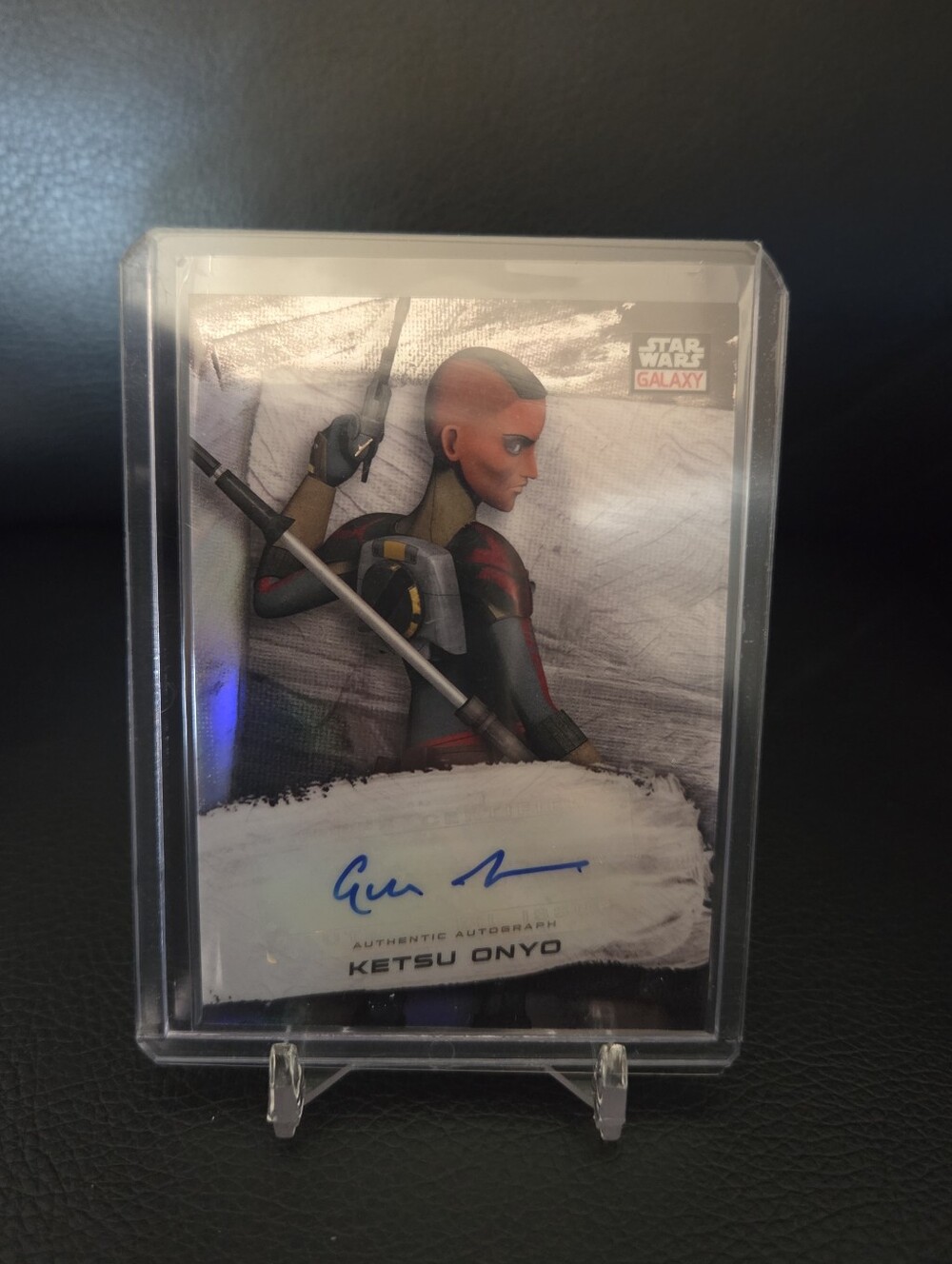 2022 Topps Chrome Star Wars Galaxy Holo Trading Card featuring Ketsu Onyo